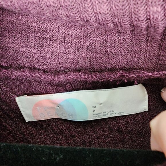 Free People Beach Cowl Neck Cross Back Sweater S - Picture 3 of 3